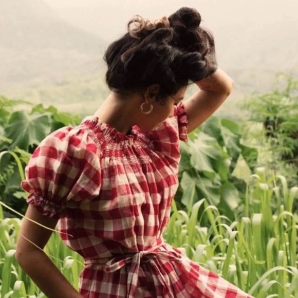 Doen Rhone Dress St Ouen Cherry Plaid - Picture 10 of 13